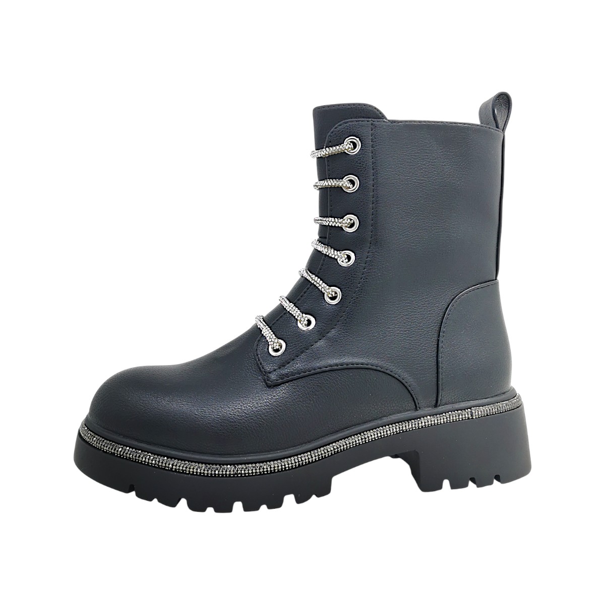 2 Go Fashion Damenschuhe Schnürstiefel Schwarz Freizeit