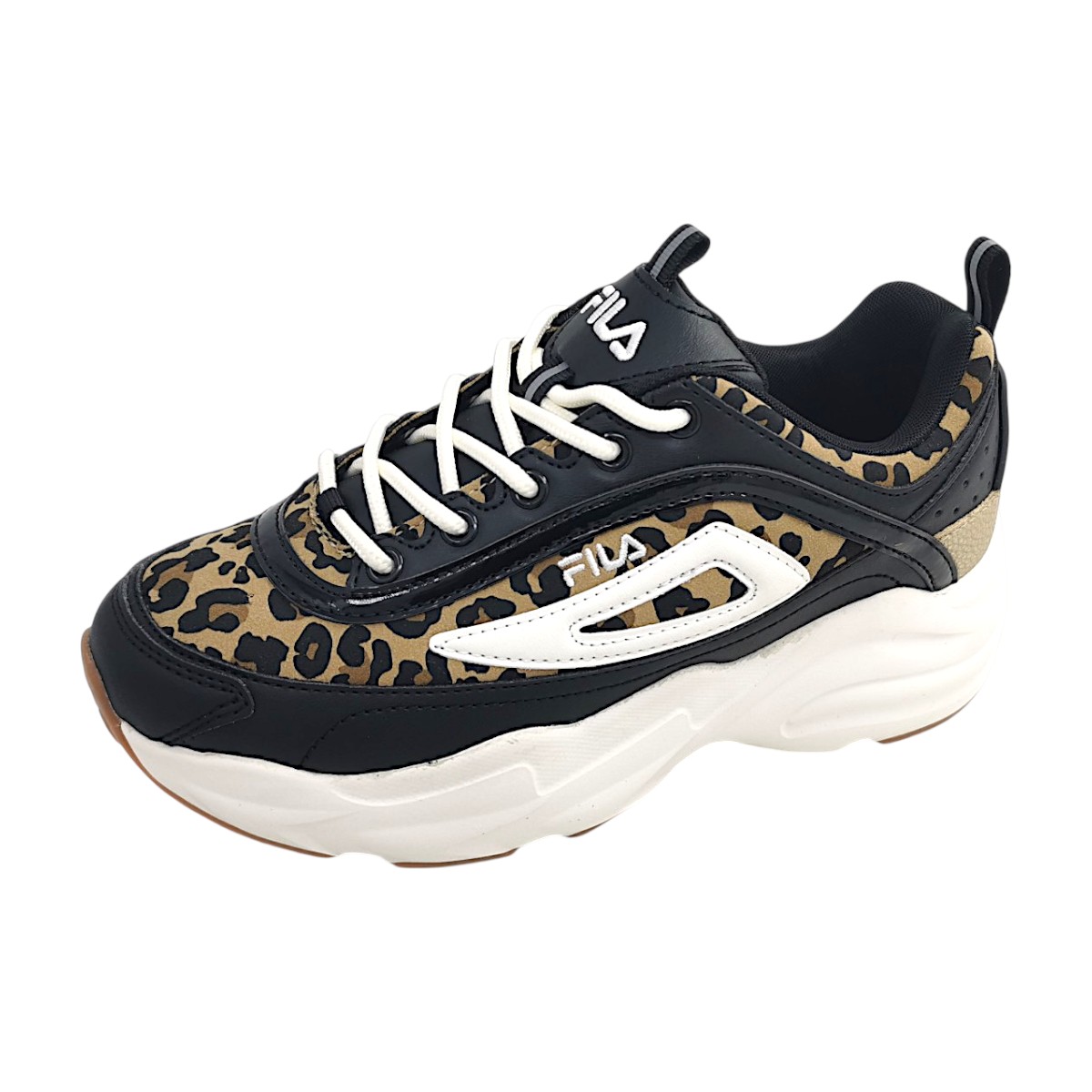 Fila Skye ZP A Damenschuhe Schnürschuhe Sportive Sportschuh Schwarz Freizeit (schwarz/leo 83152, Größe 37 EU)