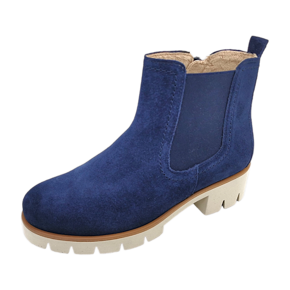 Gabor Damenschuhe Reißverschluss Stiefelette Blau Freizeit (36 marine, Größe 39 EU)