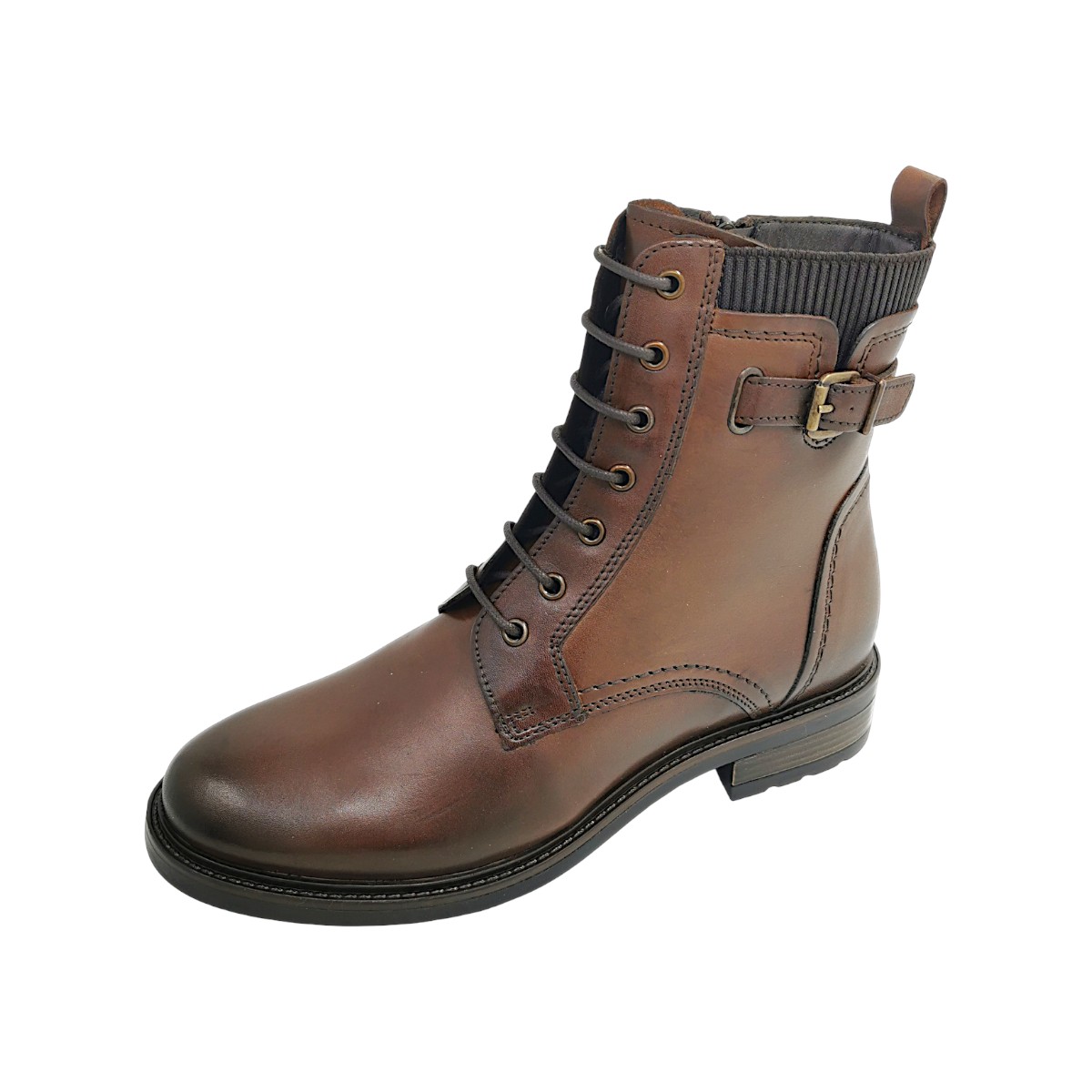 Ellen Blake Rinny Damenschuhe Stiefeletten Schnürer Stiefelette Braun Freizeit (Marrone, Größe 37 EU)