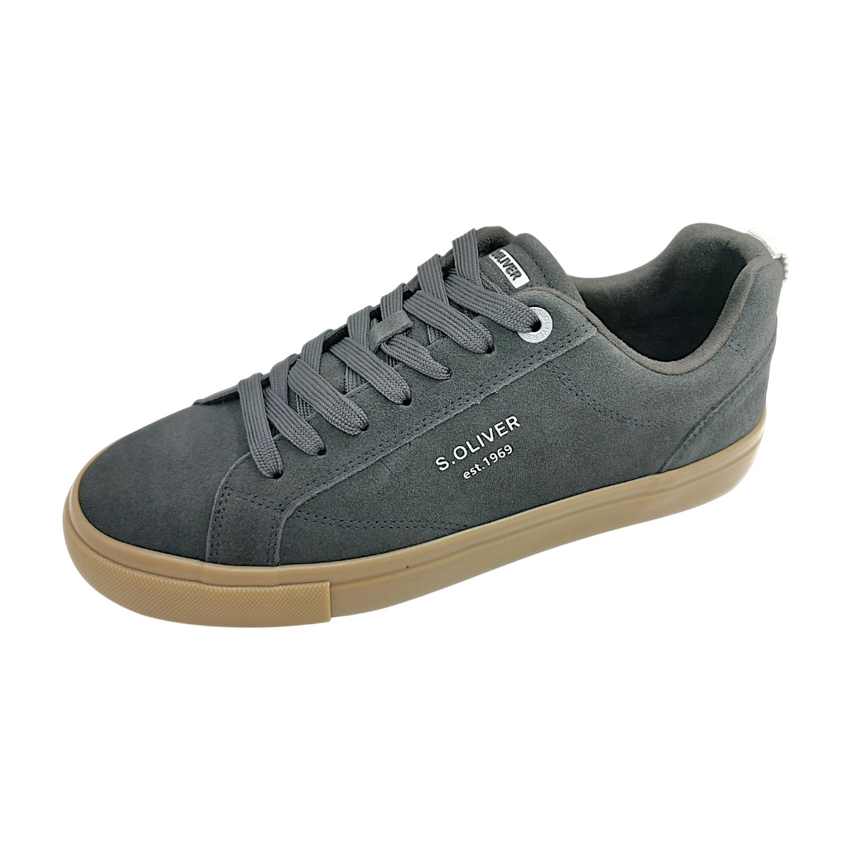 s.Oliver Herrenschuhe sportlicher Schnürer Grau Freizeit (dark grey 9800, Gr. 1:45)