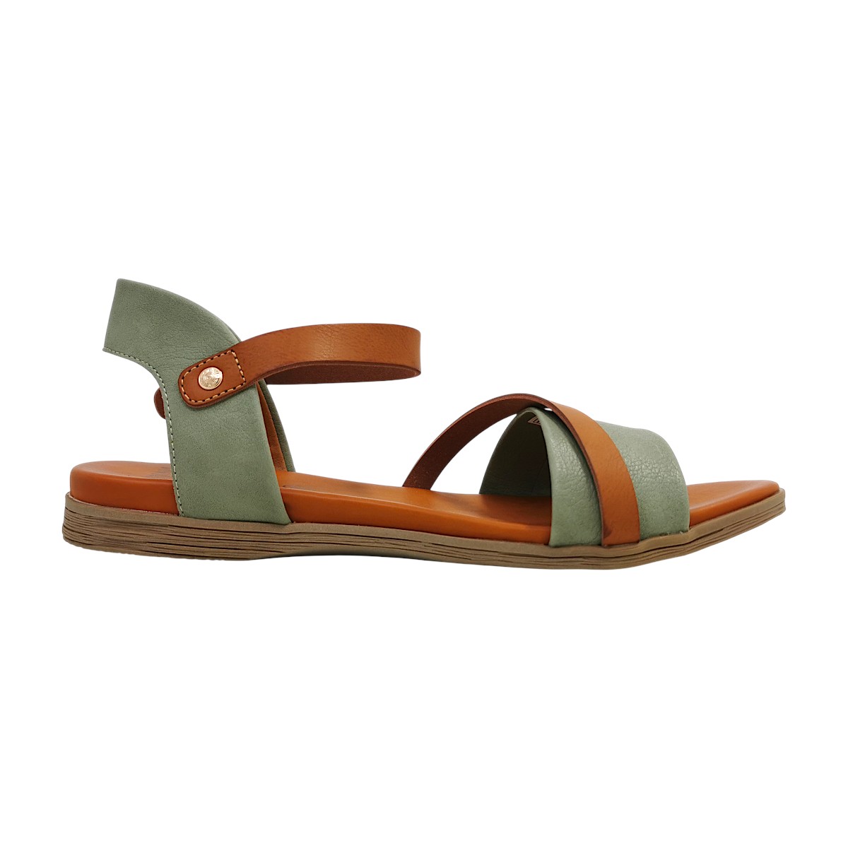 Mustang Damenschuhe Sandalen Flach Grün Freizeit (sage 02927, Gr. 1:36)