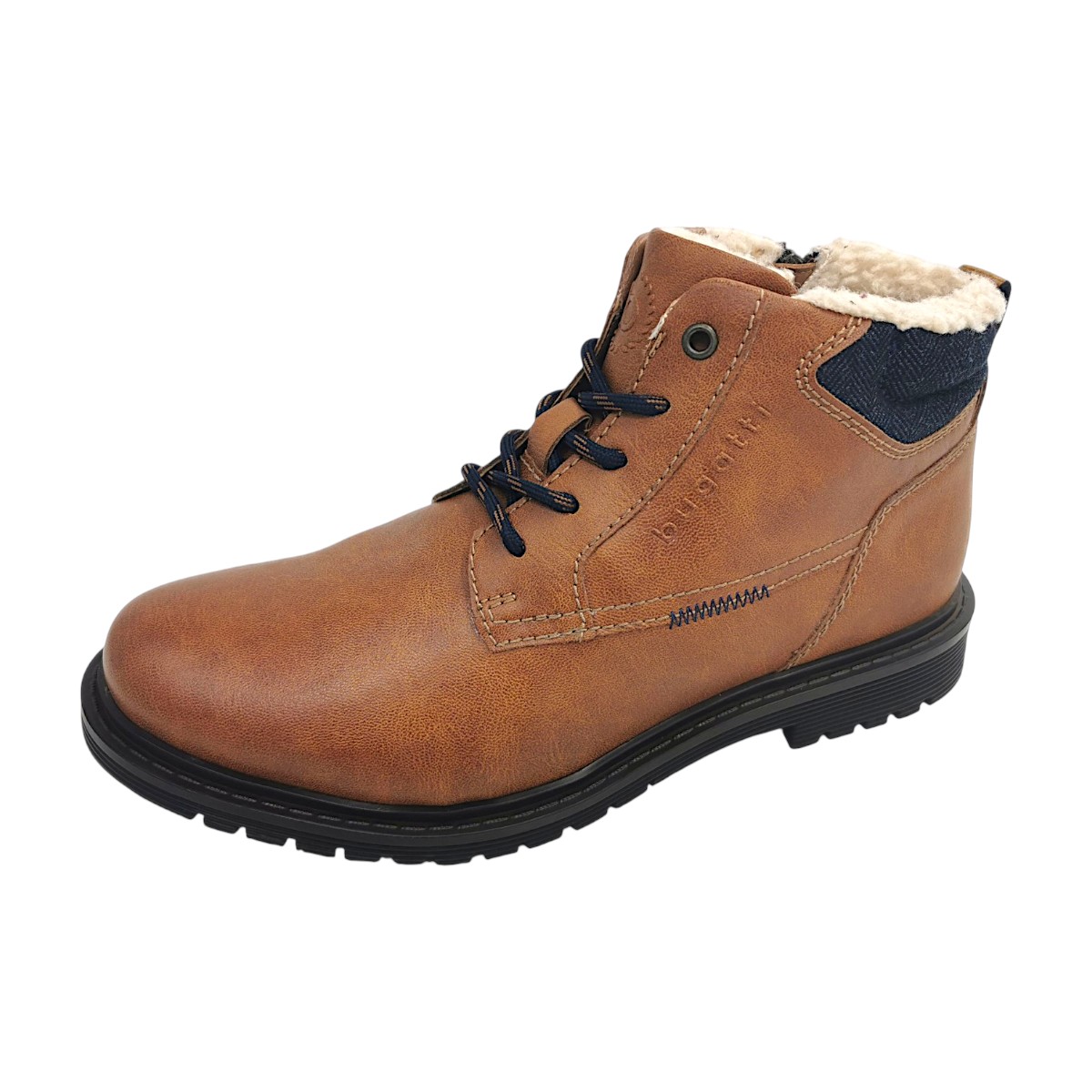 Bugatti Veda Evo Herrenschuhe Stiefel Warmfutter Boots Braun Freizeit (cognac 6300, Gr. 1:44)