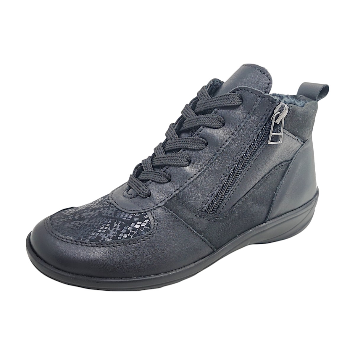 Aco Nani 29 Damenschuhe Schnürstiefel Schwarz Freizeit (black/pelux 2738/0368/648, Größe 41 EU)