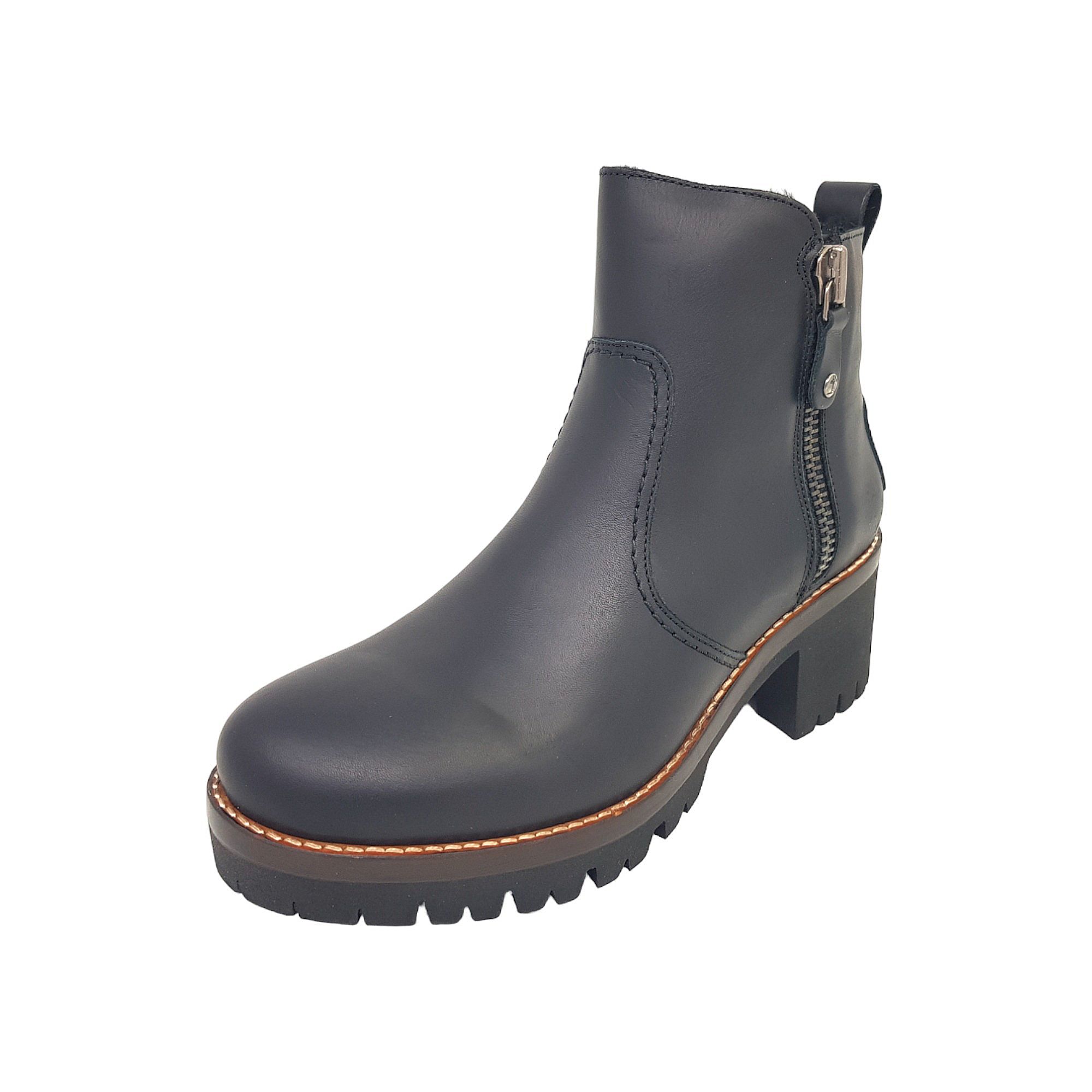 Panama Jack Damenschuhe Stiefel Reißverschluss Schwarz Freizeit (black, Größe 41 EU)