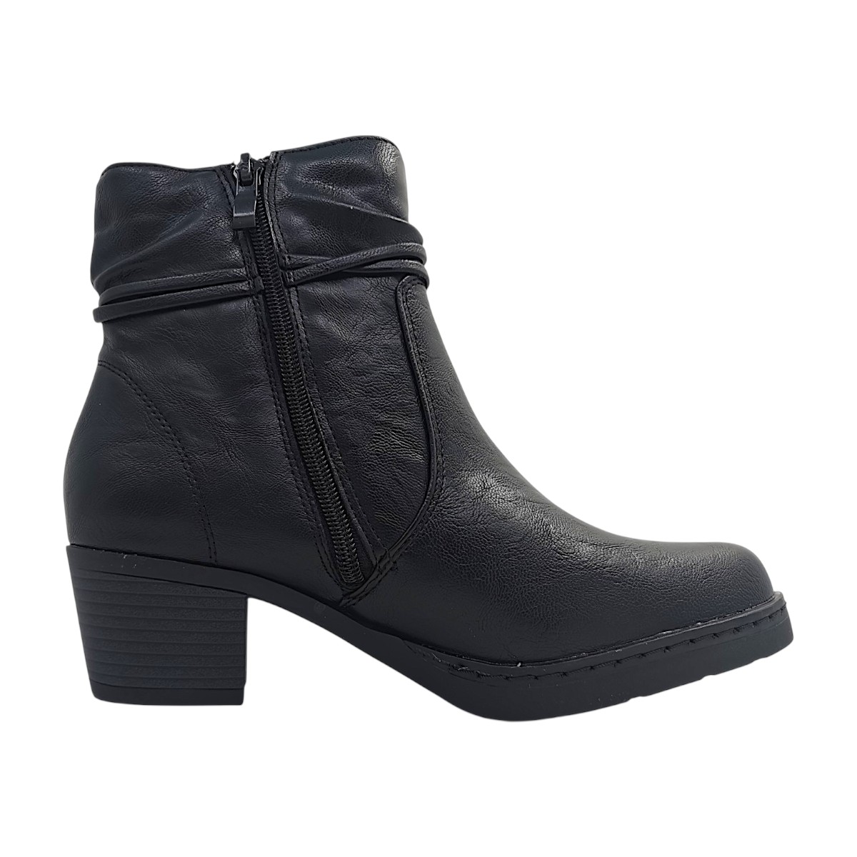 2 Go Fashion Damenschuhe Stiefeletten Gefüttert Schwarz Freizeit (schwarz, Größe 41 EU)