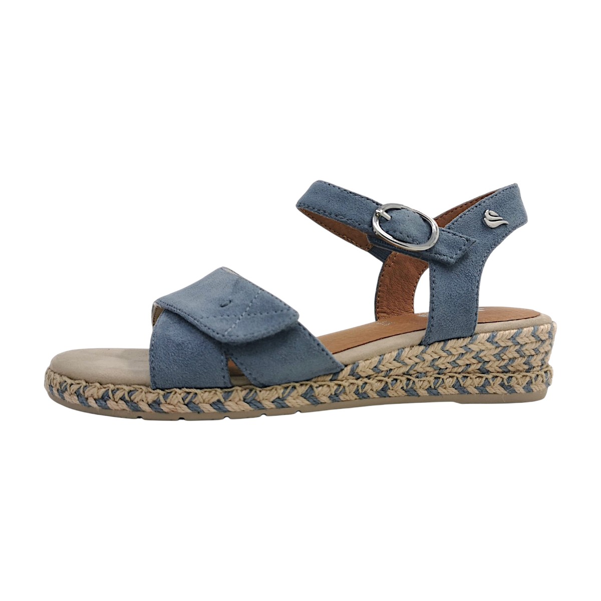 Jana Damenschuhe Sandalen Hoch Sandalette Blau Freizeit