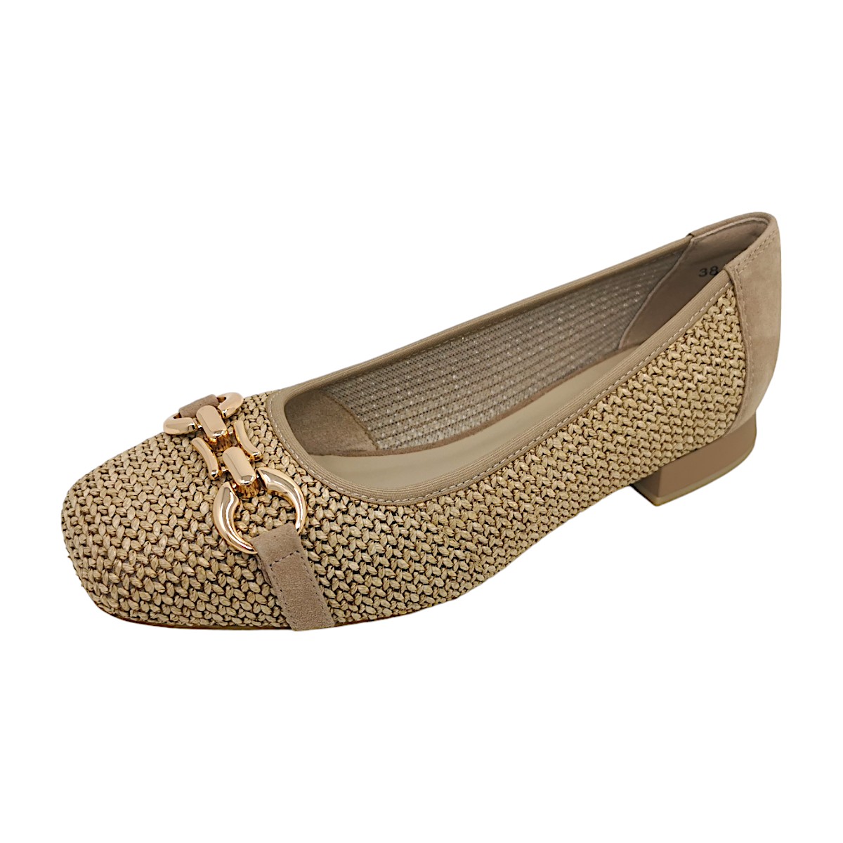 Caprice Damenschuhe Ballerina Beige Freizeit (Bark Comb 311, Größe 42 EU)