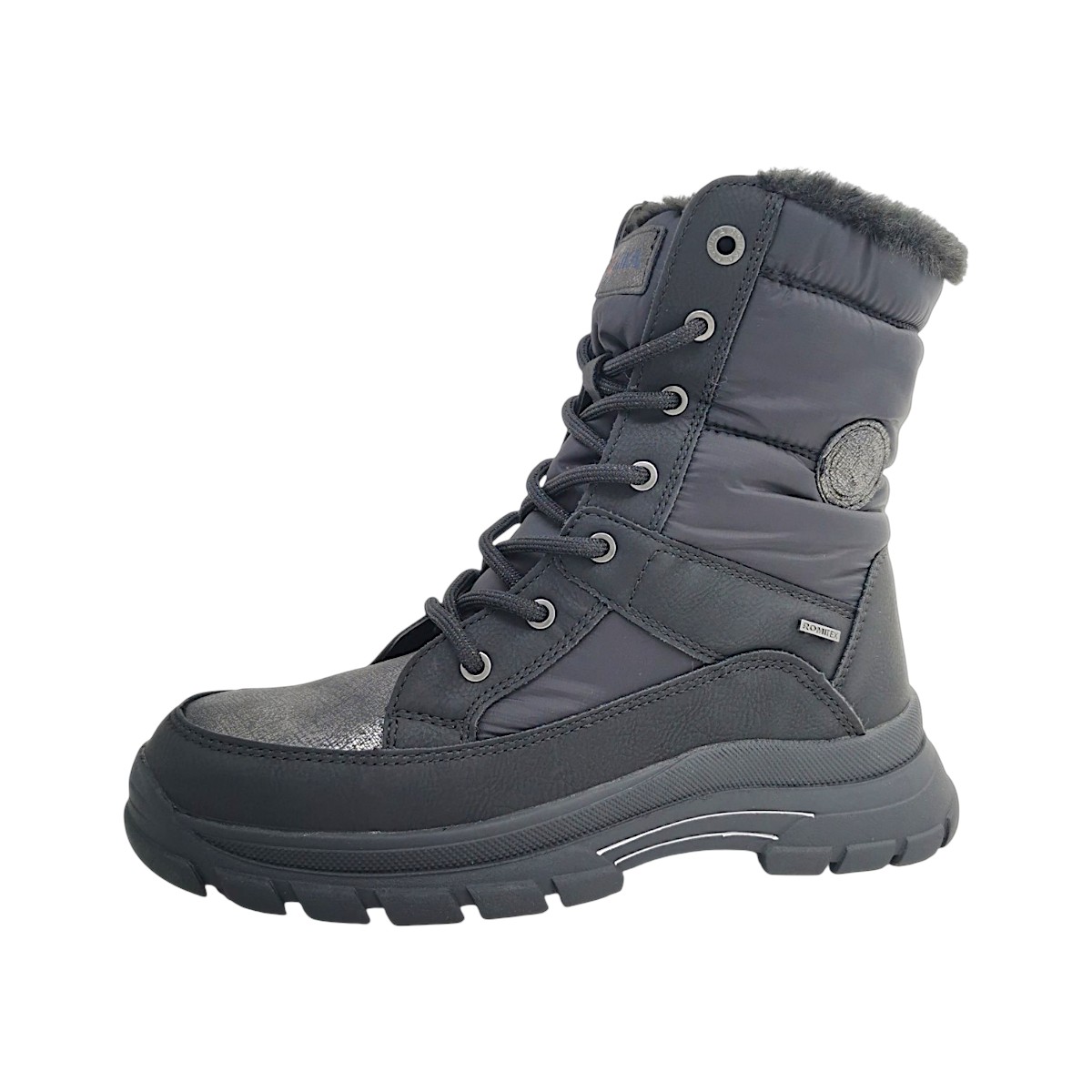 Romika Damenschuhe Gefüttert Winterstiefel Schwarz Freizeit