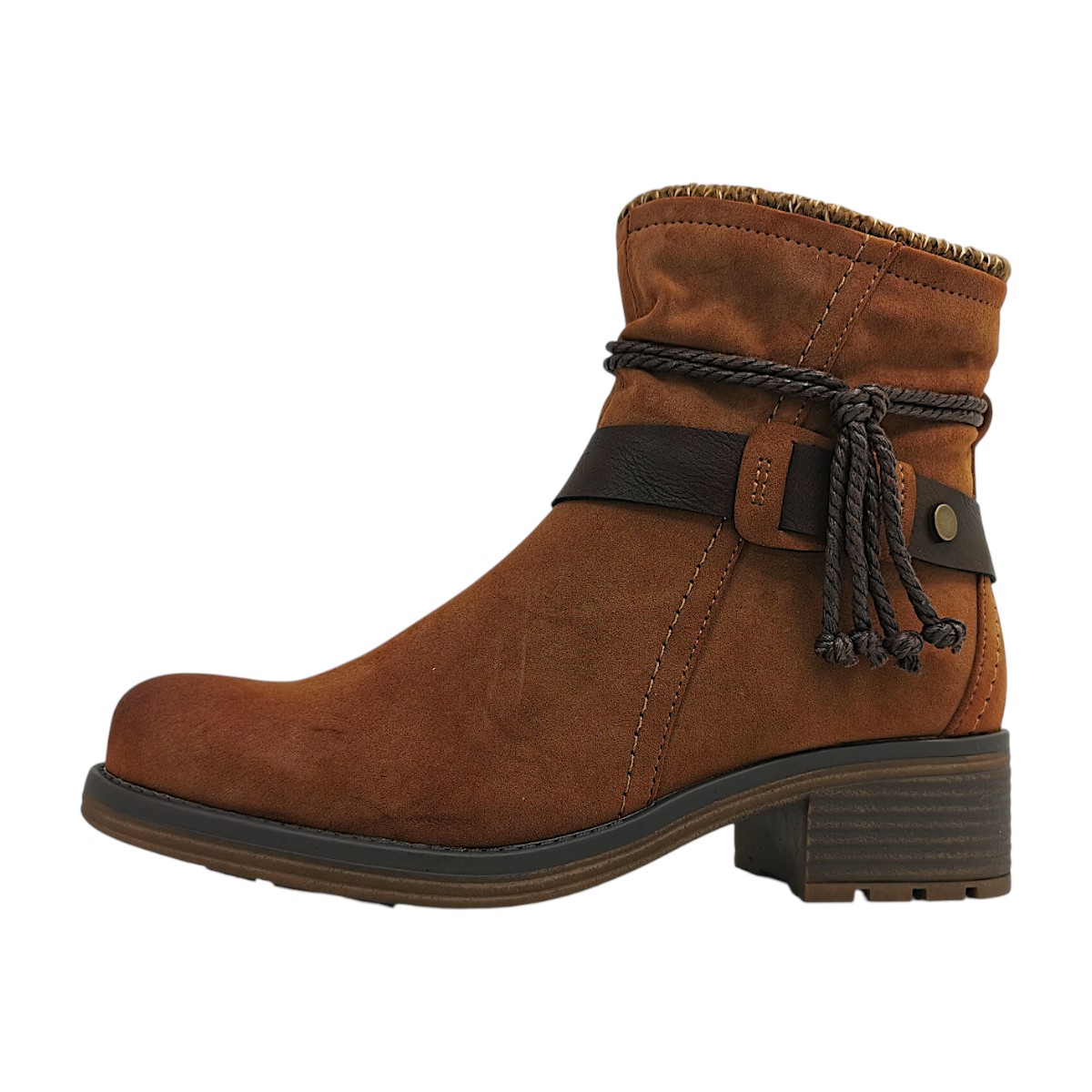 Becker Damenschuhe Stiefel Reißverschluss Braun Freizeit