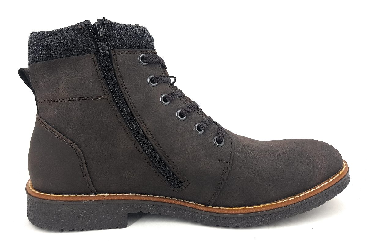 Rieker Herrenschuhe Stiefel Schnürer Stiefel Braun Freizeit (moro, Gr. 1:44)