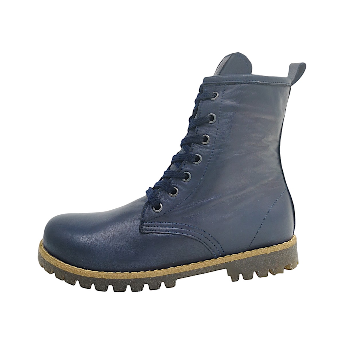 andrea conti Damenschuhe Schnürstiefel Blau Freizeit