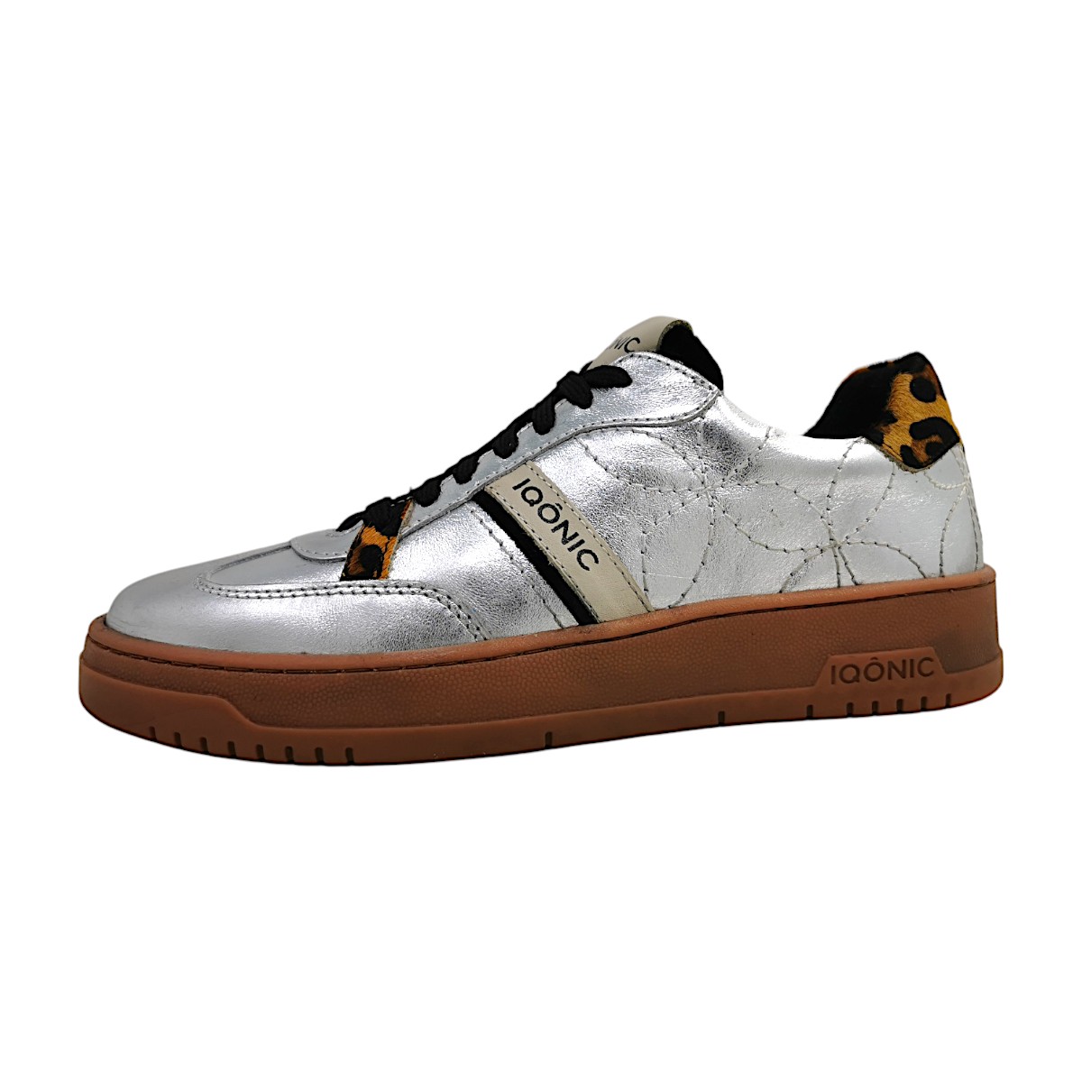 Iqonic Wish Glazelle Damenschuhe Sportive Schnürer Silber Freizeit