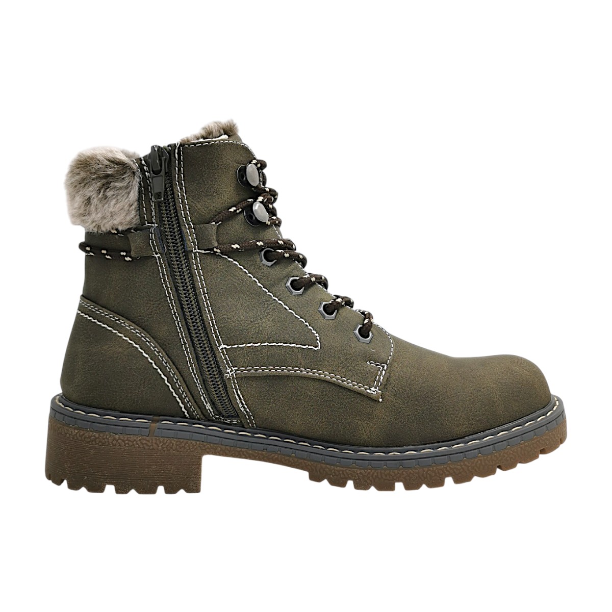 Becker Damenschuhe Schnürstiefel Grün Freizeit