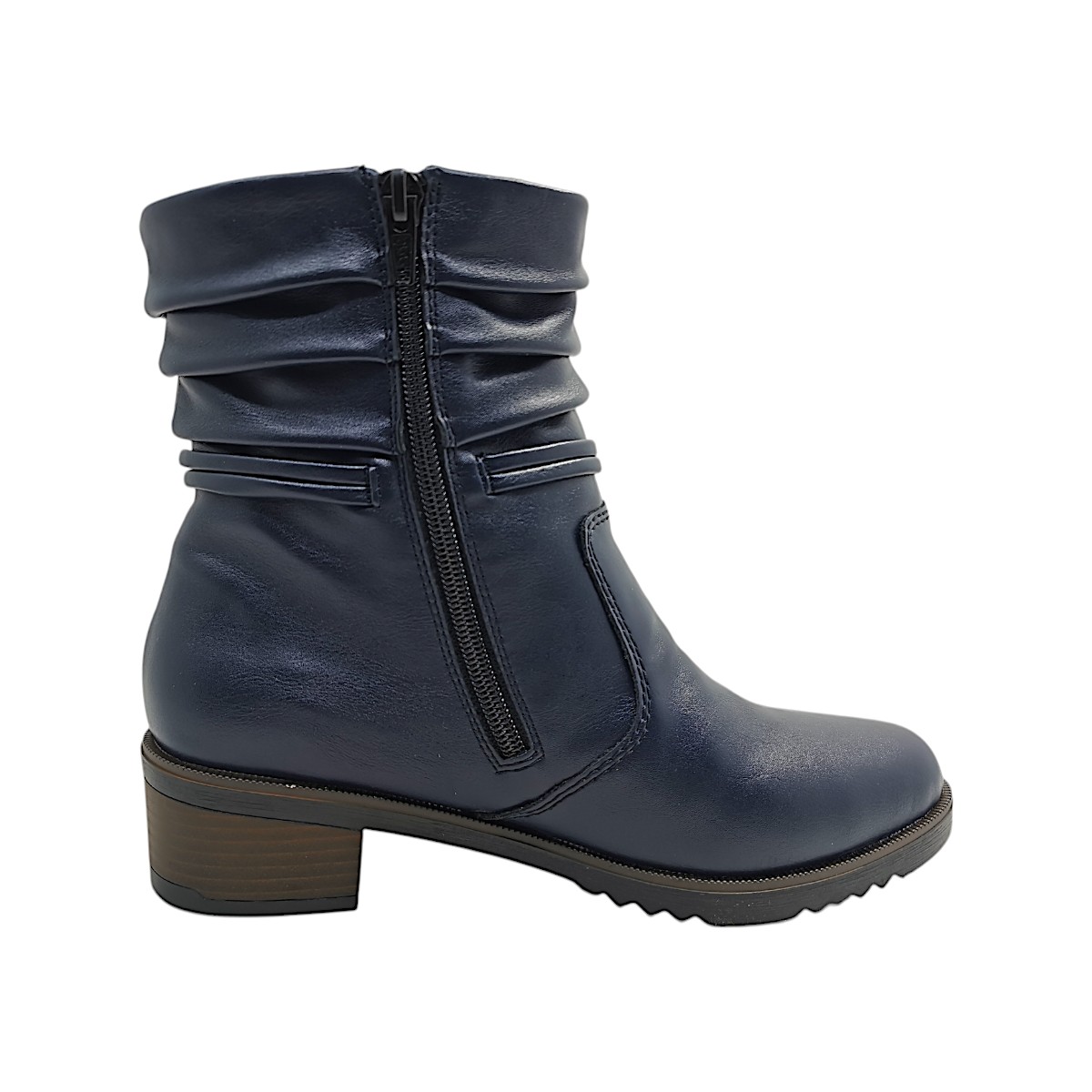 Rieker Damenschuhe Stiefel Schnürer Blau Freizeit (14 navy, Größe 37 EU)