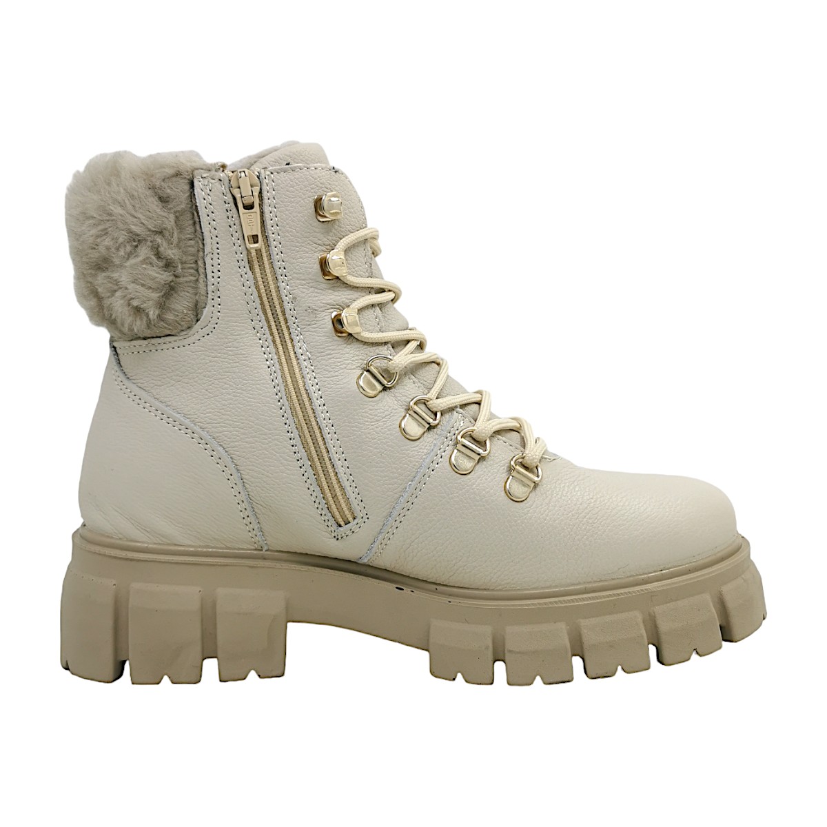 Imac SORAYA Damenschuhe Stiefel Schnürer Beige Freizeit