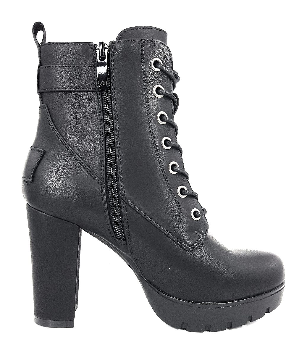 HIS Damenschuhe Stiefeletten Schnürer Stiefelette Schwarz Freizeit (Black, Größe 39 EU)