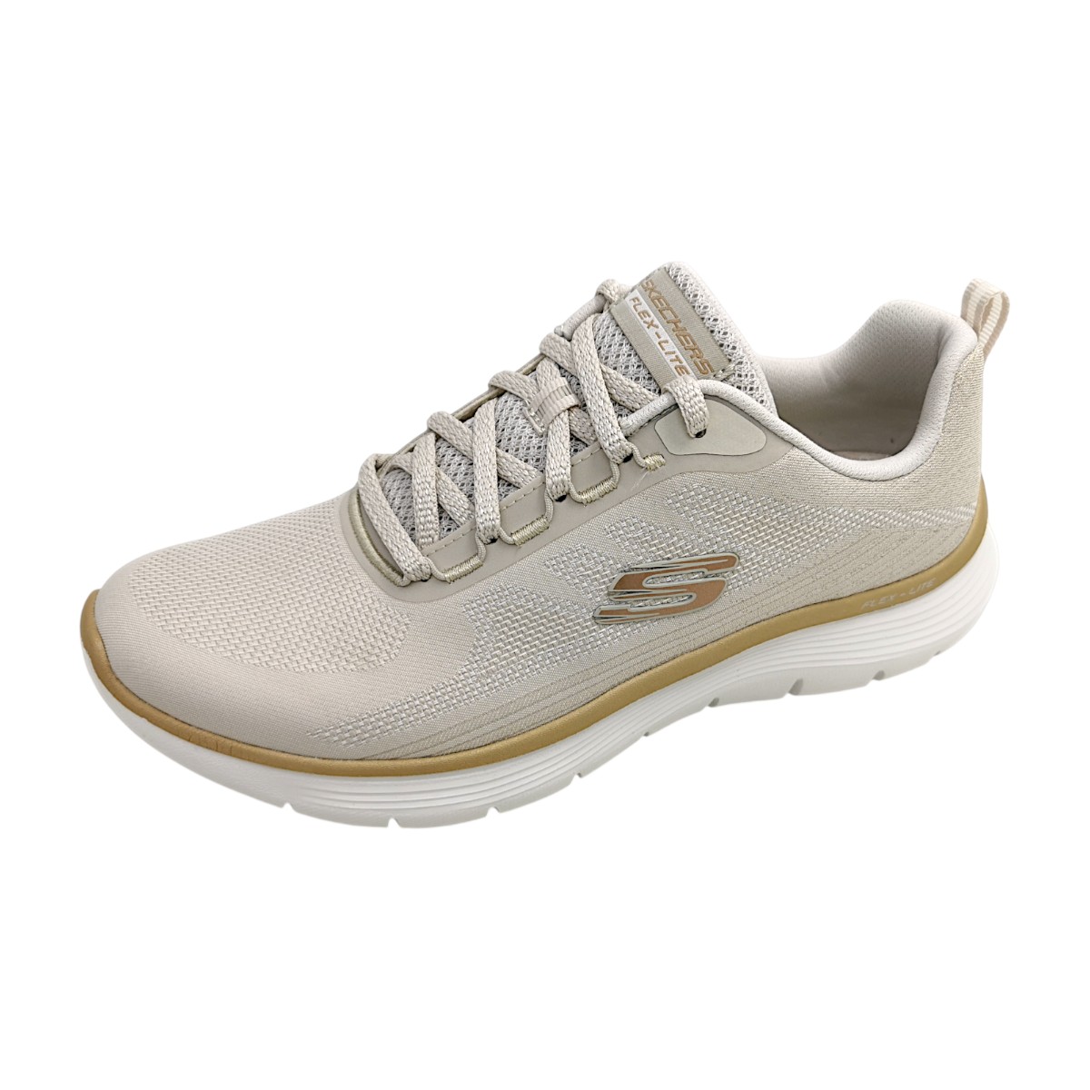Skechers Flex Appeal 5.0 150217 NTGD Weiß natural/gold NTGD
