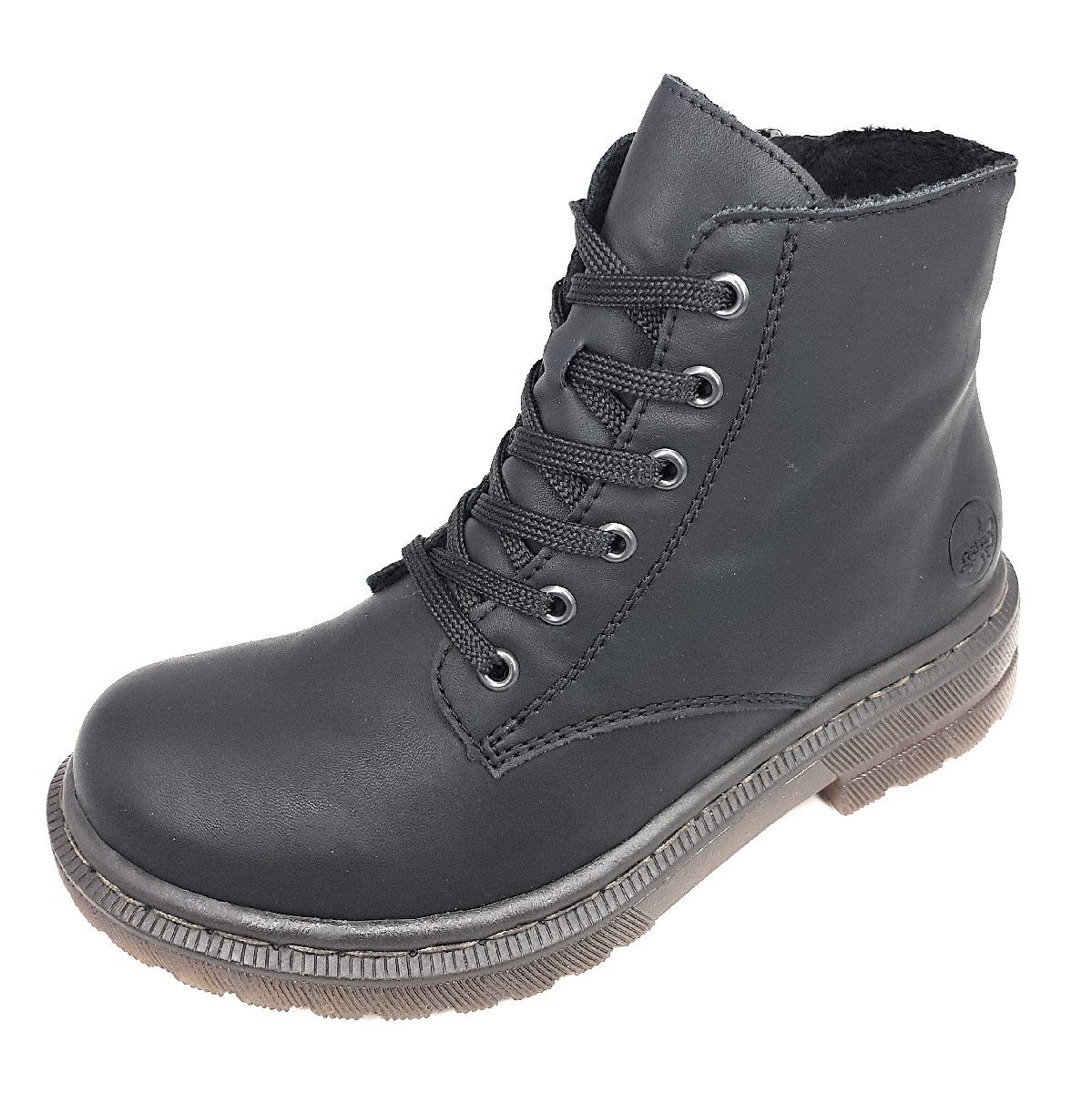 Rieker France Damenschuhe Schnürer Stiefel Schwarz (schwarz 00, Größe 37 EU)