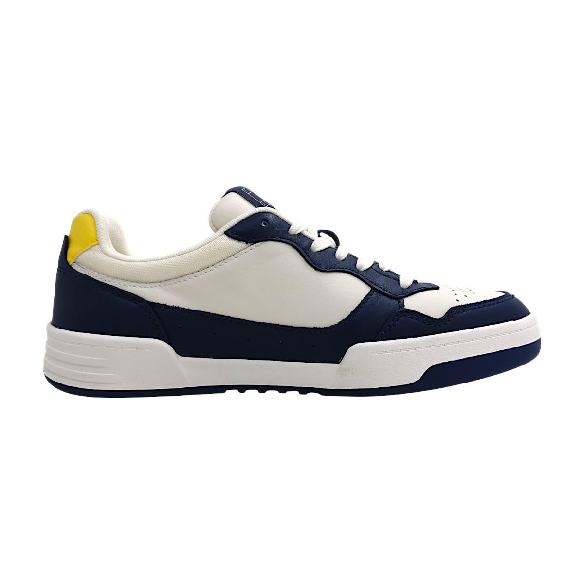 Tommy Hilfiger TJM Cupsole Leather Ess Herrenschuhe Schnürschuhe sportlicher Schnürer Weiß Freizeit (velvet blue C67, Gr. 1:45)
