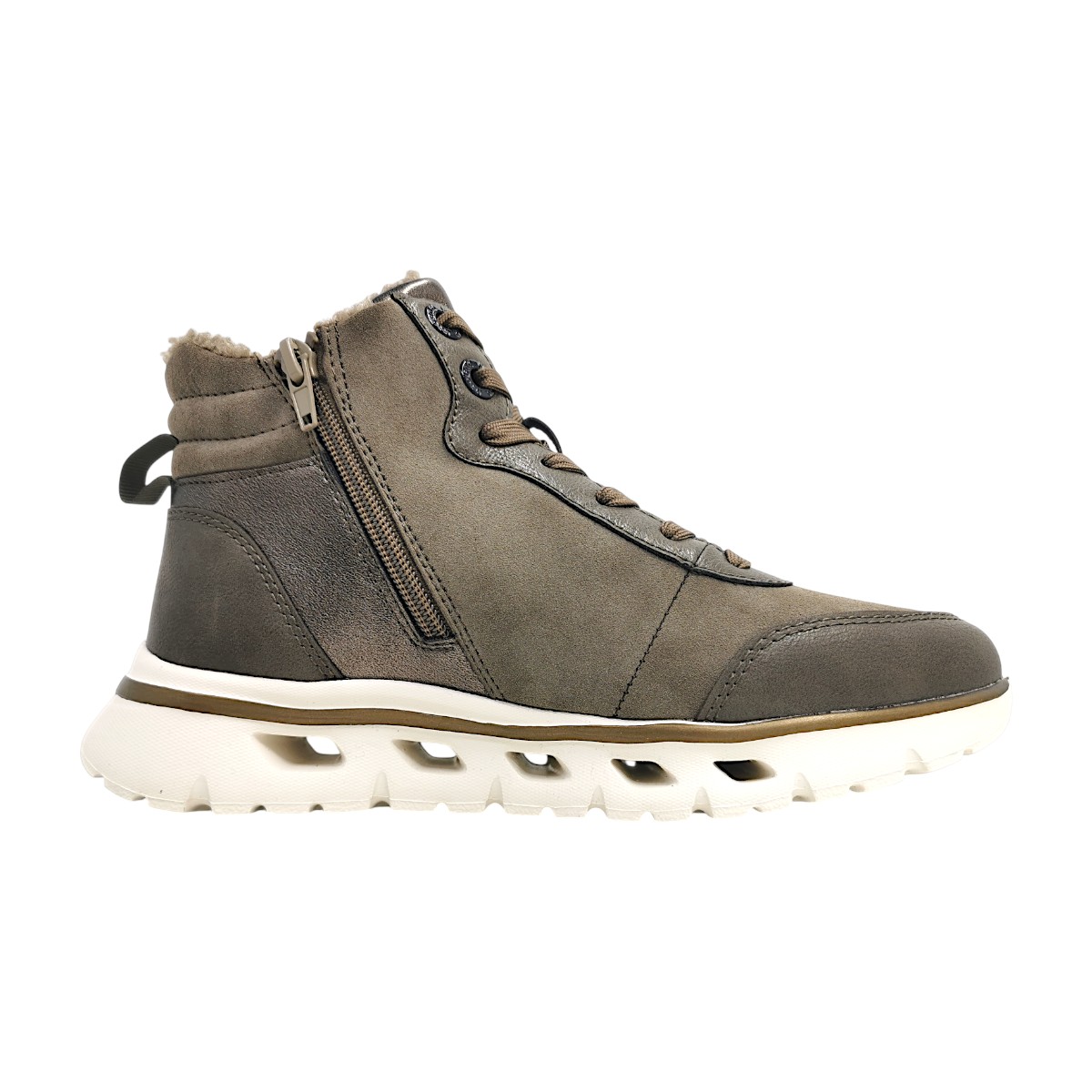 Bugatti Woman Nesaja Damenschuhe Schnürstiefel Grau Freizeit (Taupe/metallics 1490, Größe 37 EU)