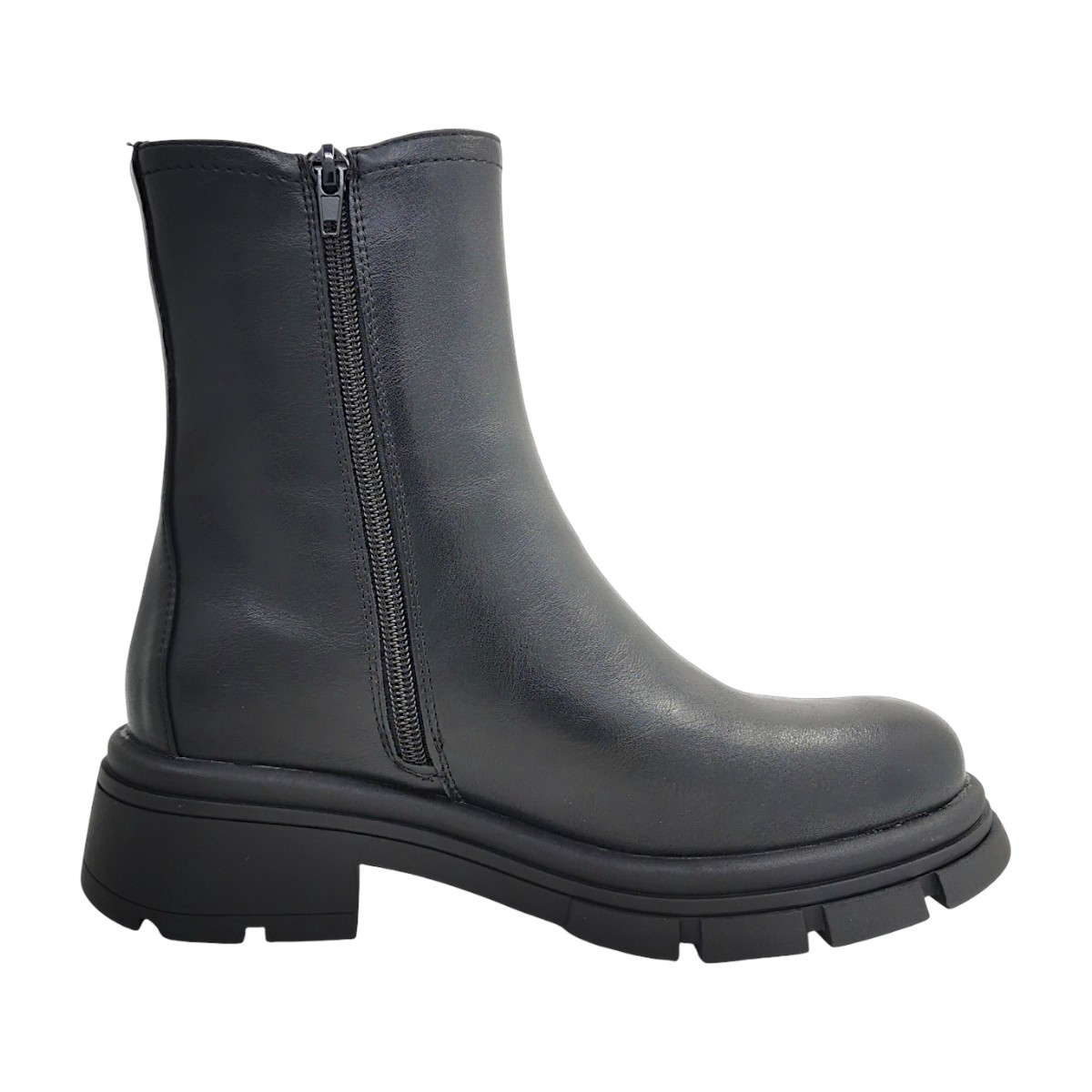 Taxi Damenschuhe Stiefel Reißverschluss Stiefel Schwarz Freizeit (Black, Größe 42 EU)
