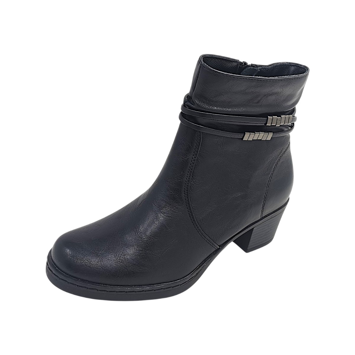 2 Go Fashion Damenschuhe Stiefeletten Gefüttert Schwarz Freizeit (schwarz, Größe 41 EU)