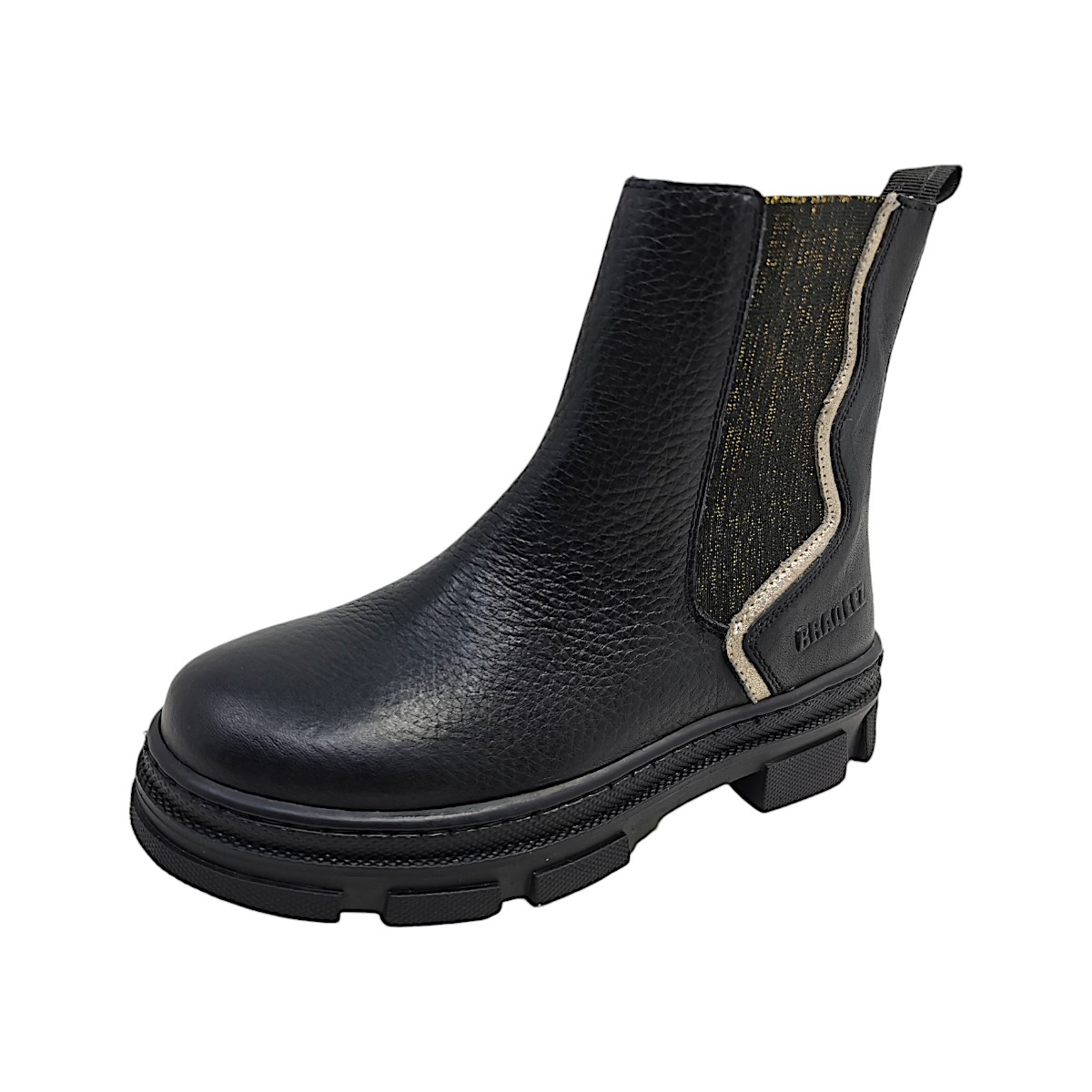 Braqeez Kinderschuhe Mädchen Stiefel Reißverschluss Schwarz Freizeit (589 Black, Größe 35 EU)