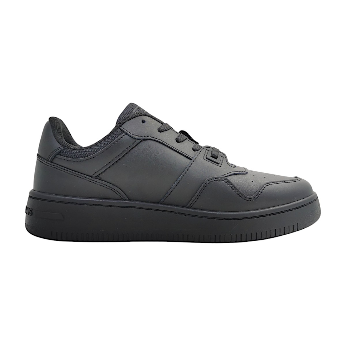 Tommy Hilfiger Retro Basket Damenschuhe Schnürschuhe Schwarz Freizeit (BDS black, Gr. 1:39)