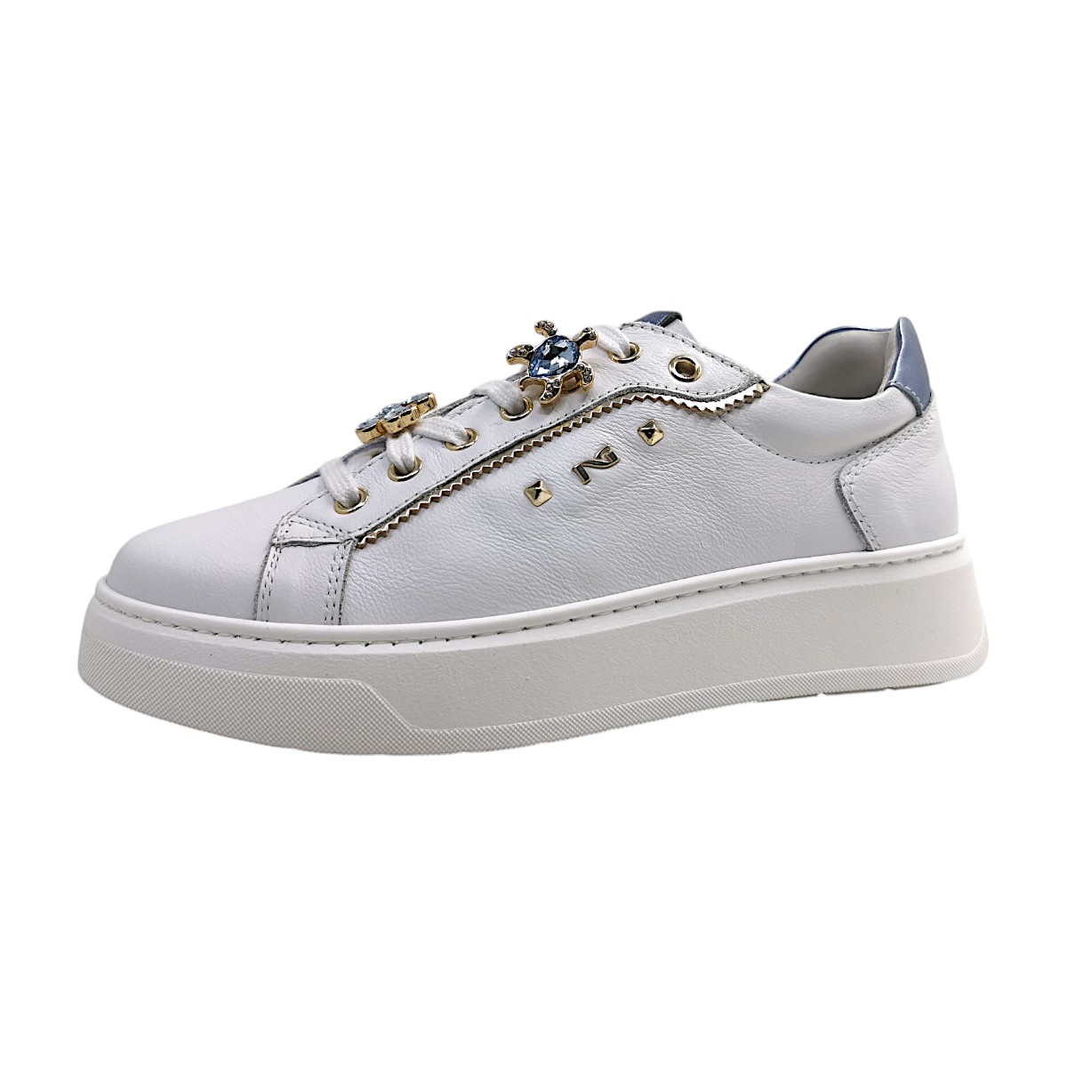 Nero Giardini Damenschuhe Schnürschuhe Weiß Freizeit