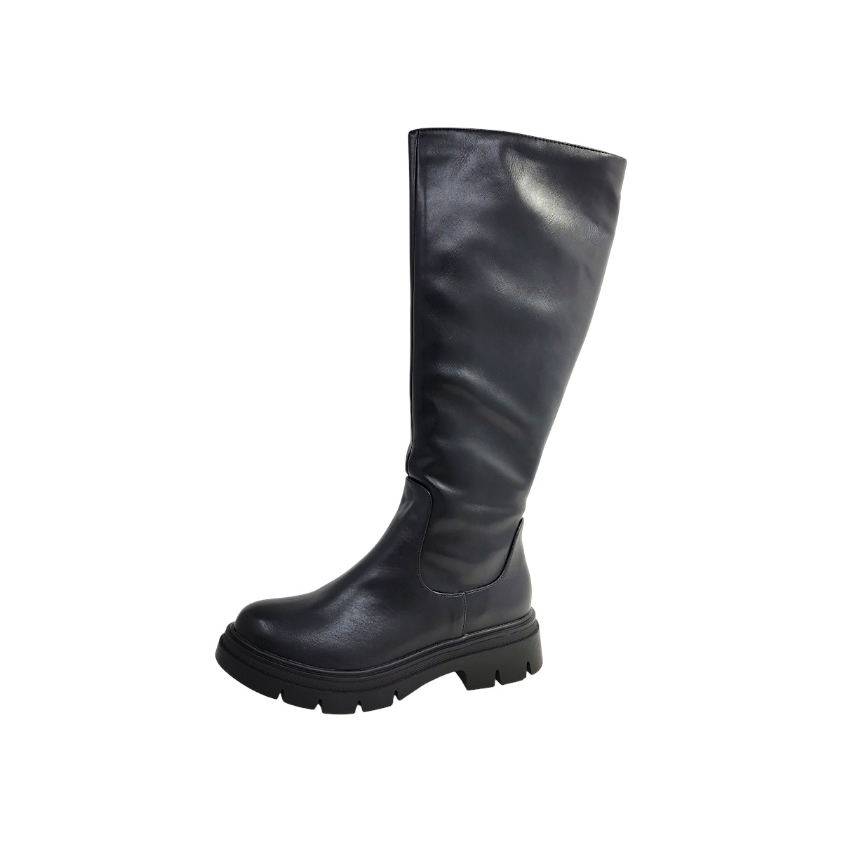 2 Go Fashion Damenschuhe Stiefel Reißverschluss Schaftstiefel Schwarz Freizeit
