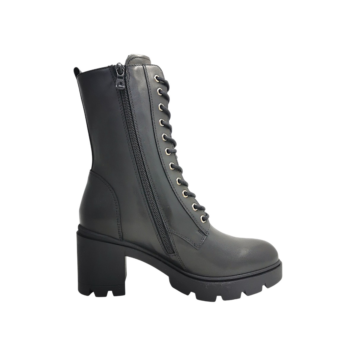 Nero Giardini Damenschuhe Schnürstiefelette Schwarz Freizeit (Nero 100, Größe 41 EU)