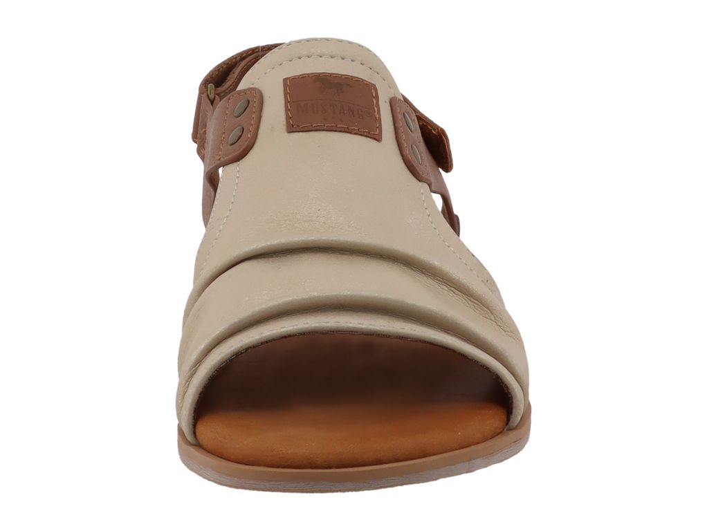 Mustang Damenschuhe Sandalette Beige Freizeit (marble, Gr. 1:37)