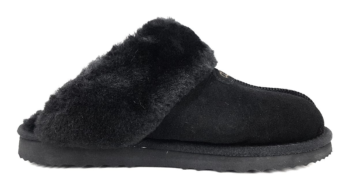 OOG Damenschuhe Pantoletten Hausschuh Schwarz Freizeit (black, Gr. 1:41)