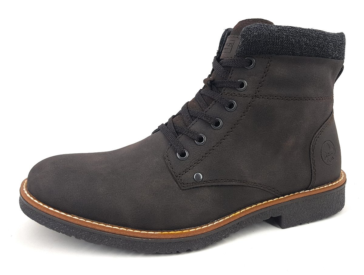 Rieker Herrenschuhe Stiefel Schnürer Stiefel Braun Freizeit (moro, Gr. 1:44)