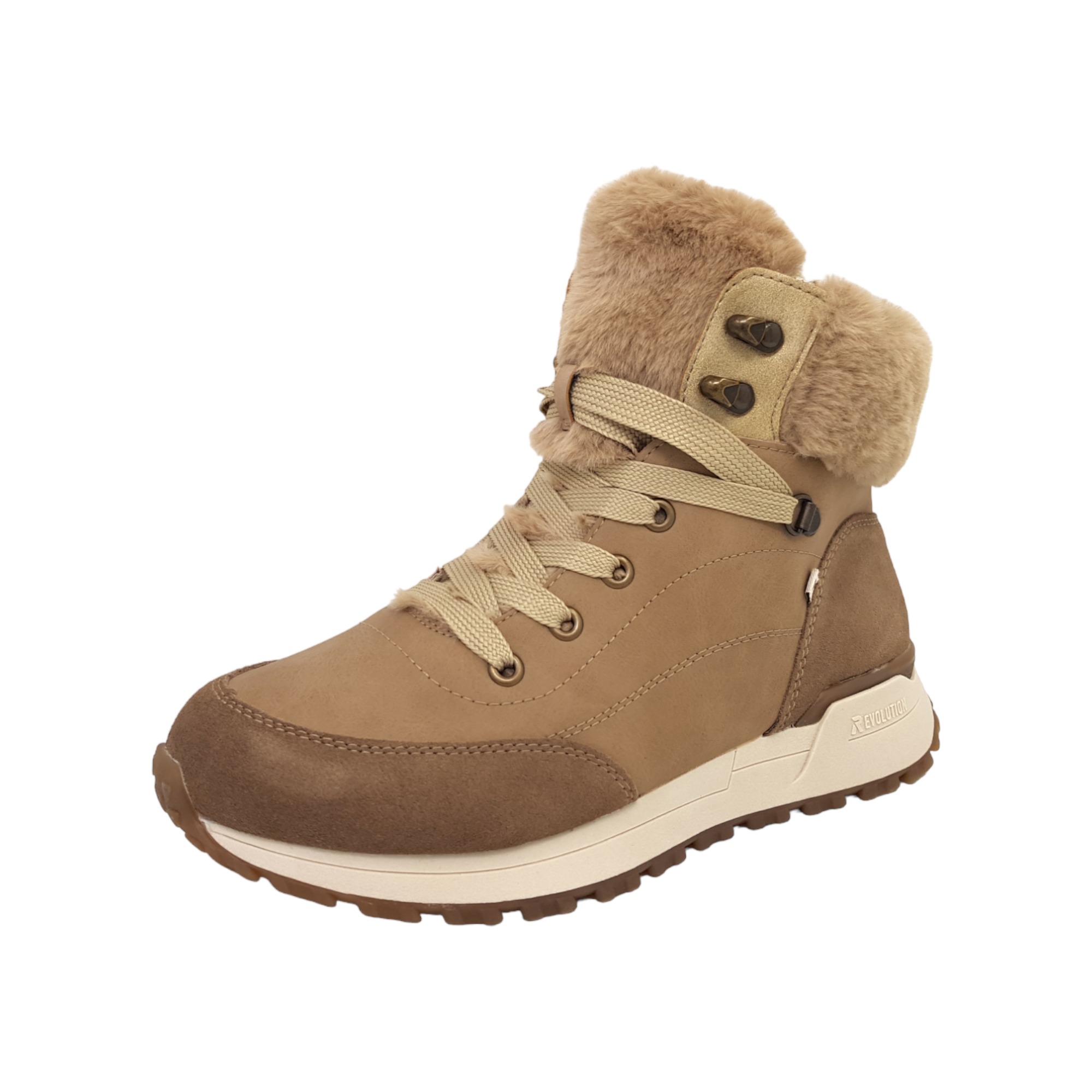 Rieker Samira Damenschuhe Stiefel Schnürer Braun Freizeit (Fango/ camel, Größe 36 EU)