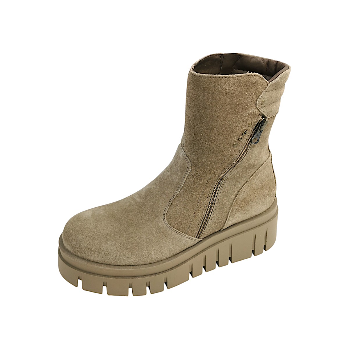 Nero Giardini Damenschuhe Stiefeletten Reißverschluss Beige Freizeit (Talpa 501, Größe 38 EU)