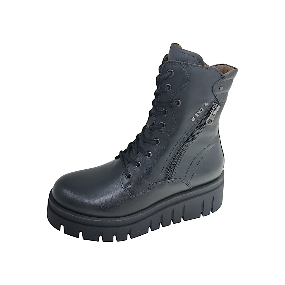 Nero Giardini Damenschuhe Schnürstiefel Schwarz Freizeit (Nero 100, Größe 38 EU)