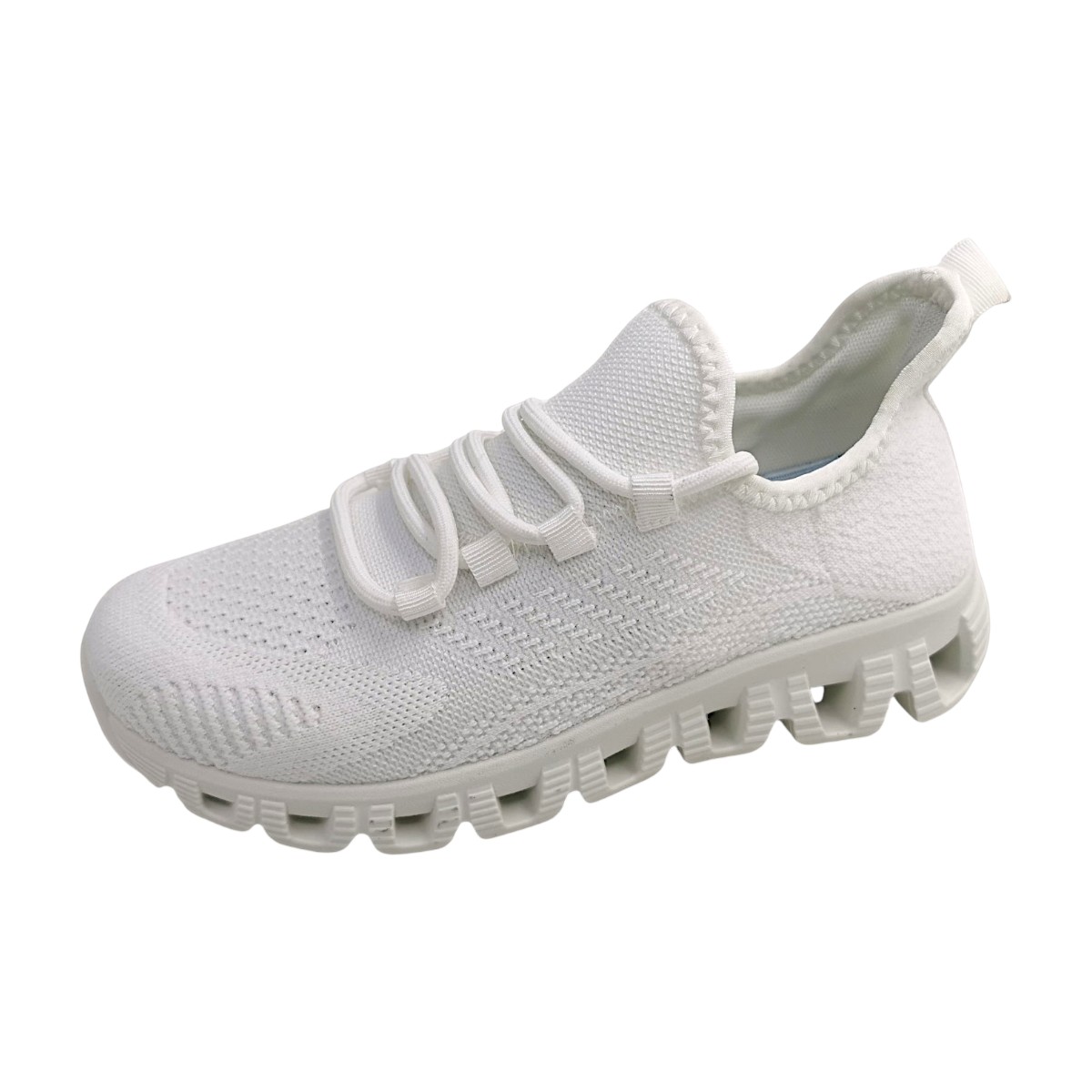 La Strada Damenschuhe Schnürschuhe Sportive Slipper Weiß Freizeit (white, Gr. 1:36)