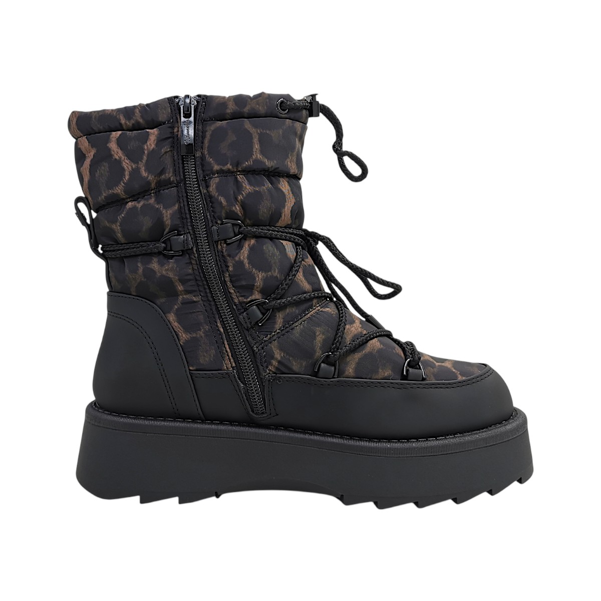 Tamaris Damenschuhe Gefüttert Winterstiefel Braun Freizeit (black/leo 090, Größe 42 EU)