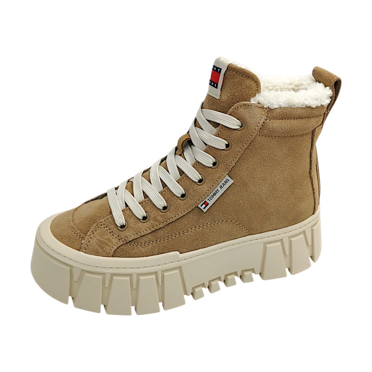 Tommy Hilfiger TJW Vulc Flatform Damenschuhe Schnürstiefel Beige Freizeit (bronze twist RBH, Größe 40 EU)