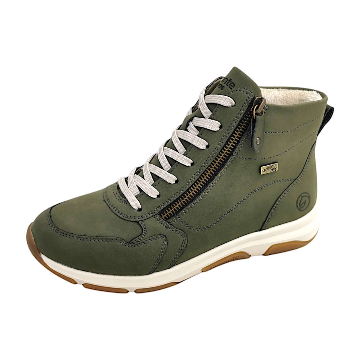 Remonte Damenschuhe Schnürstiefel Grün Freizeit (54 moor/forest, Größe 37 EU)