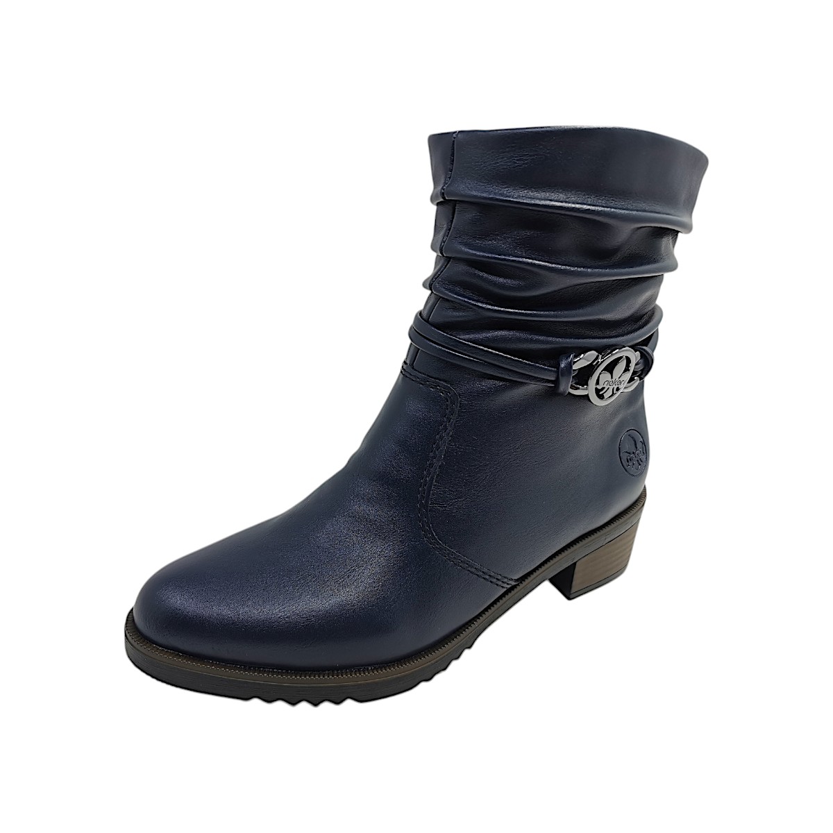 Rieker Damenschuhe Stiefel Schnürer Blau Freizeit (14 navy, Größe 37 EU)
