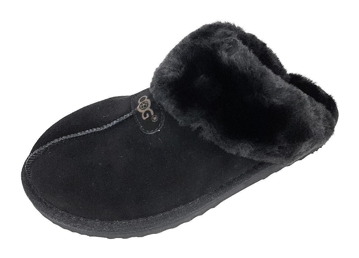 OOG Damenschuhe Pantoletten Hausschuh Schwarz Freizeit (black, Gr. 1:41)