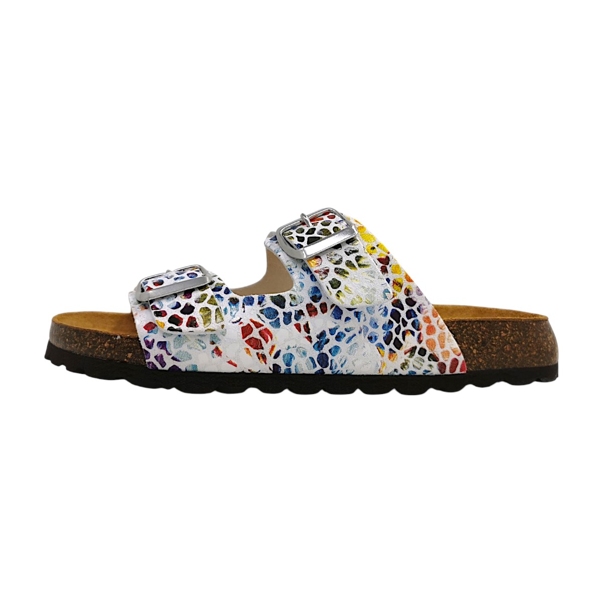 Bio Pantolette Damenschuhe Pantoletten Fußbett Pantolette Mehrfarbig Freizeit