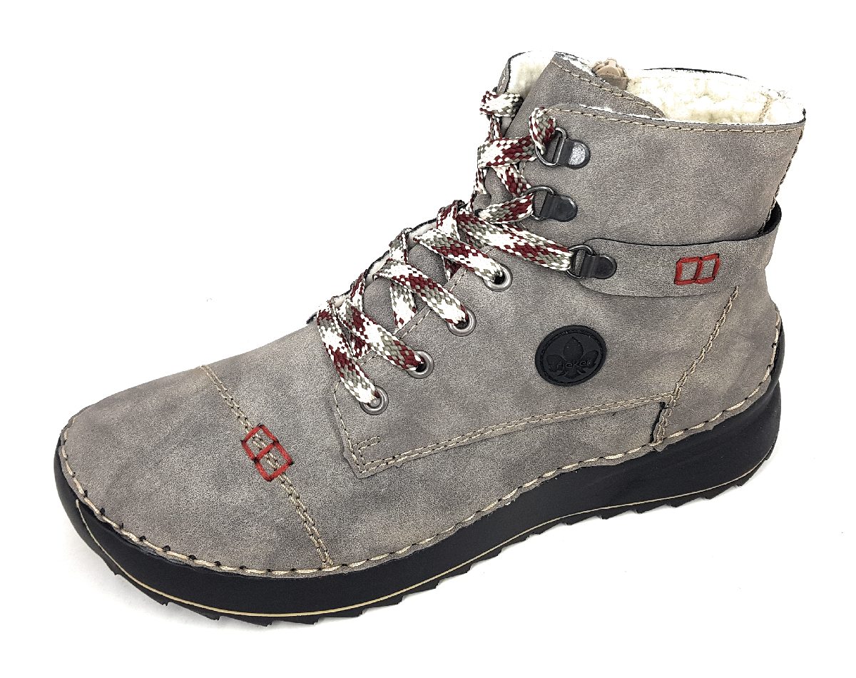 Rieker Merapi Damenschuhe Stiefeletten Schnürer Grau Freizeit (64 stone, Größe 36 EU) Rieker Merapi Damenschuhe Stiefeletten Schnürer Grau Freizeit (64 stone, Größe 36 EU)