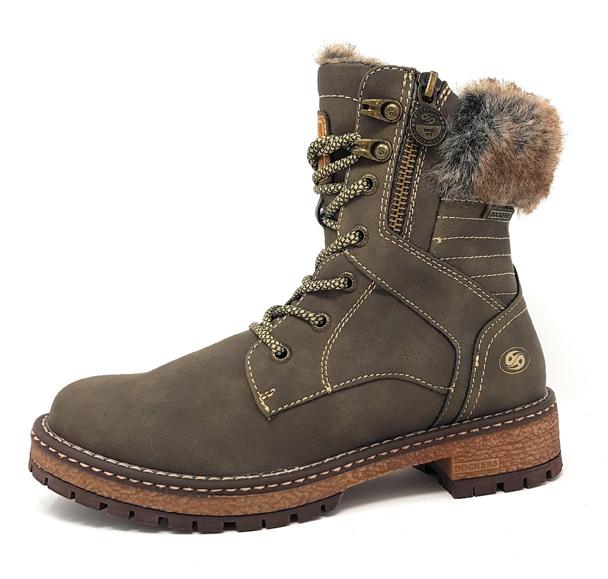 Dockers Damenschuhe Schnürstiefelette Grau Dockers Damenschuhe Schnürstiefelette Grau