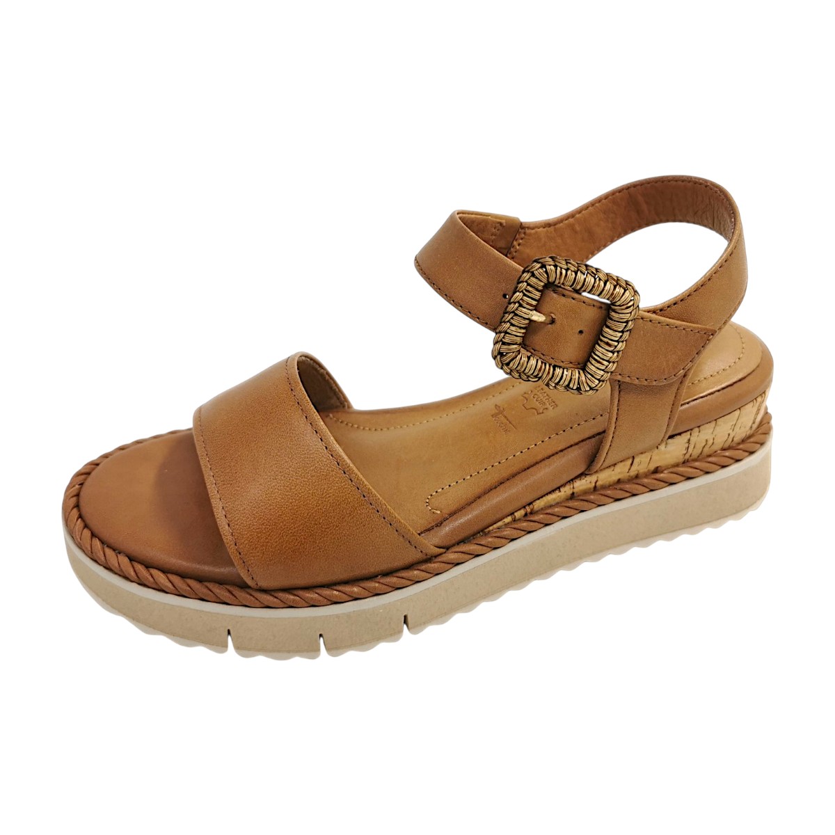 Tamaris Damenschuhe Keilsandalen Braun Freizeit (cognac 305, Gr. 1:38)