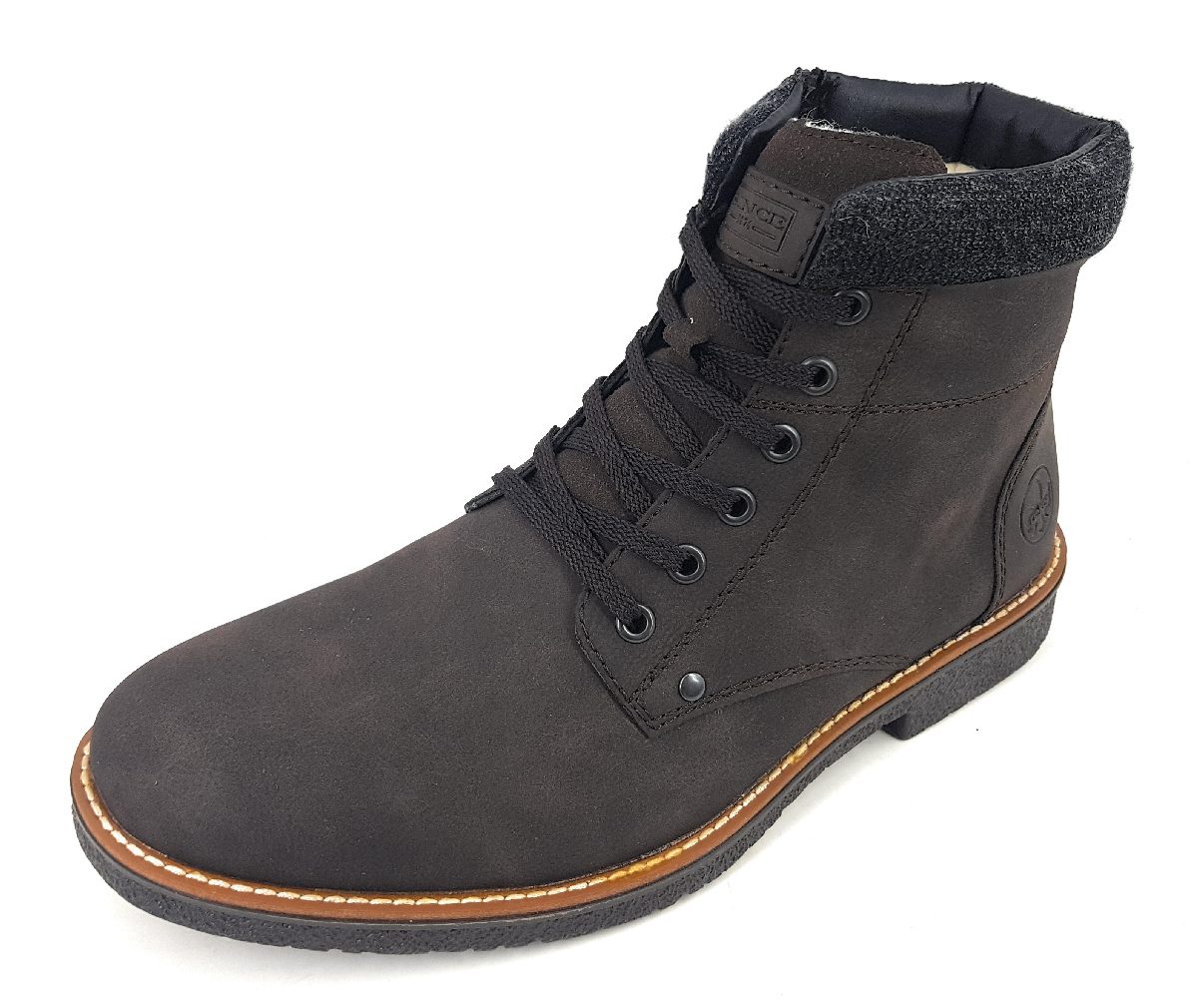 Rieker Herrenschuhe Stiefel Schnürer Stiefel Braun Freizeit (moro, Gr. 1:44)