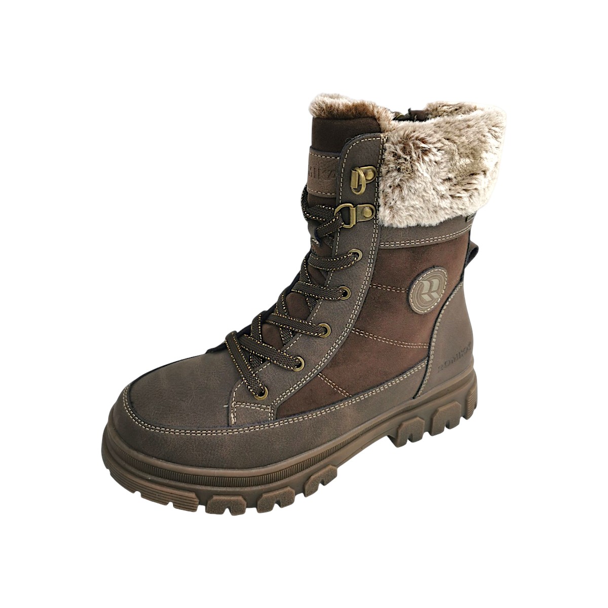 Romika Damenschuhe Schnürstiefel Braun Freizeit (mokka 00005, Größe 41 EU)
